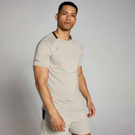 MP Tempo Gridded Training Shirt til mænd − Dove Grey