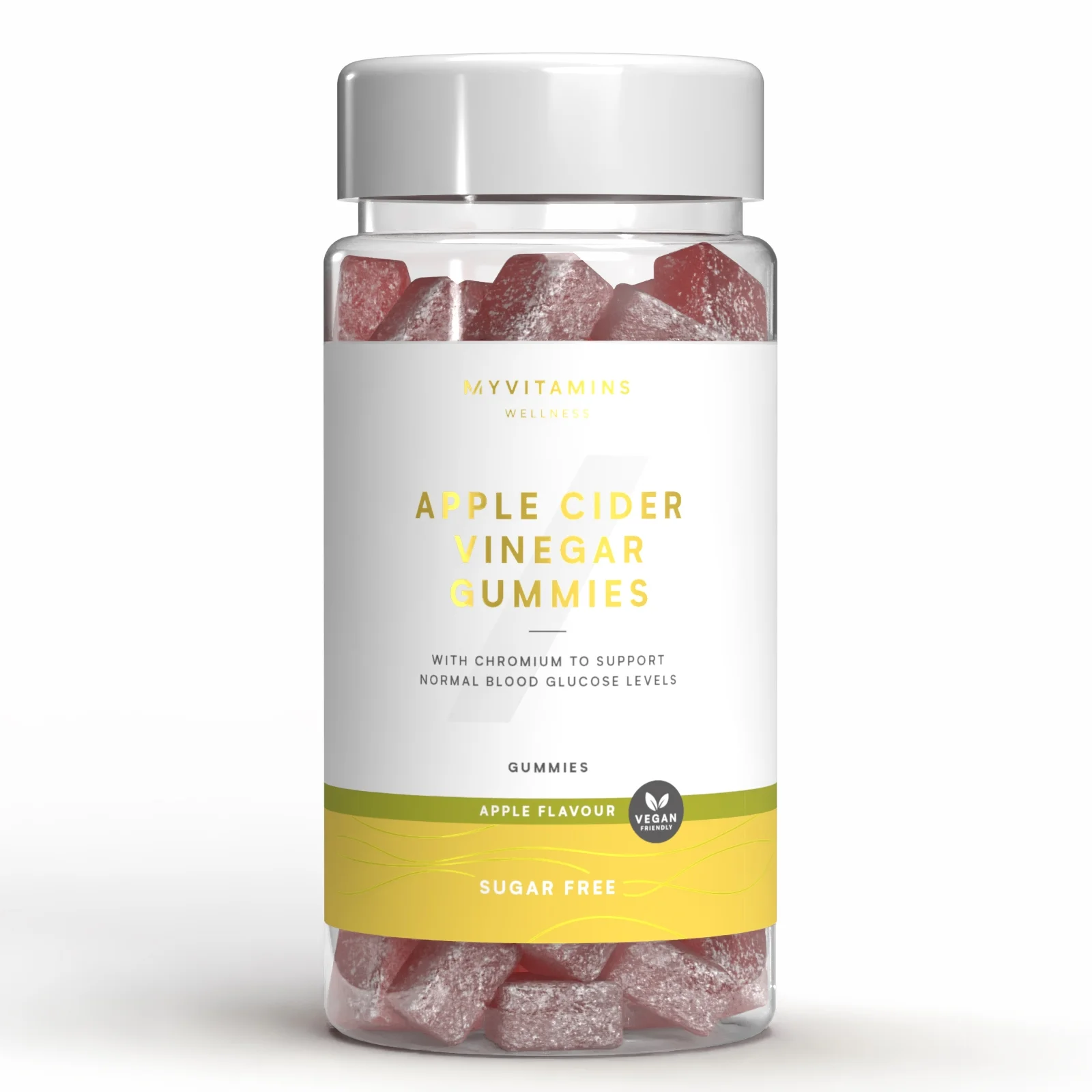 Vingummier med æblecidereddike, uden sukker - 60gummies - Sugar Free Apple Billede 1