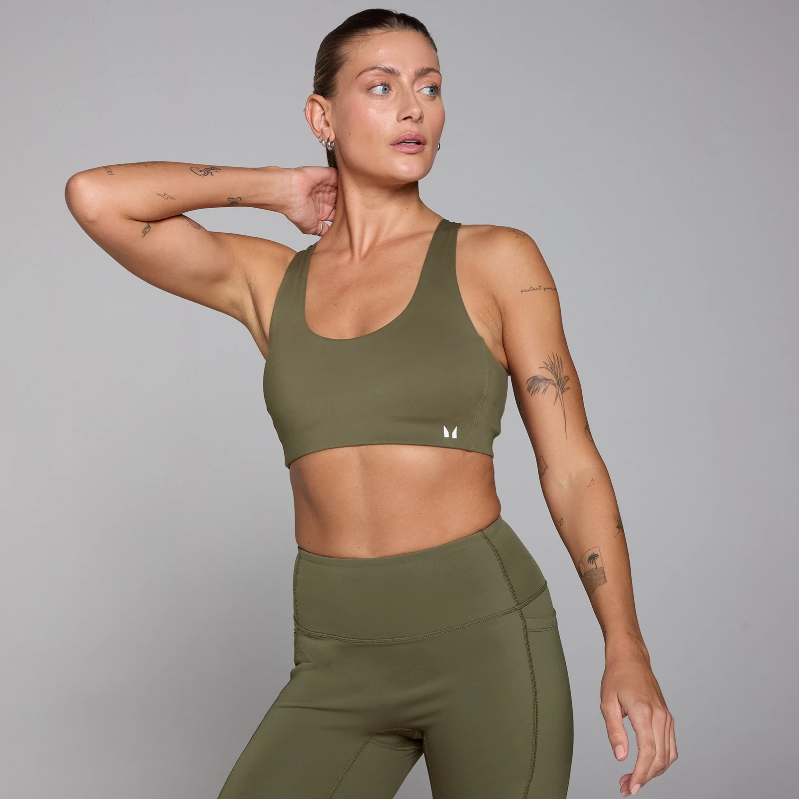 MP Active Cross Back Adjustable Bra til kvinder – Khaki - XS Billede 1