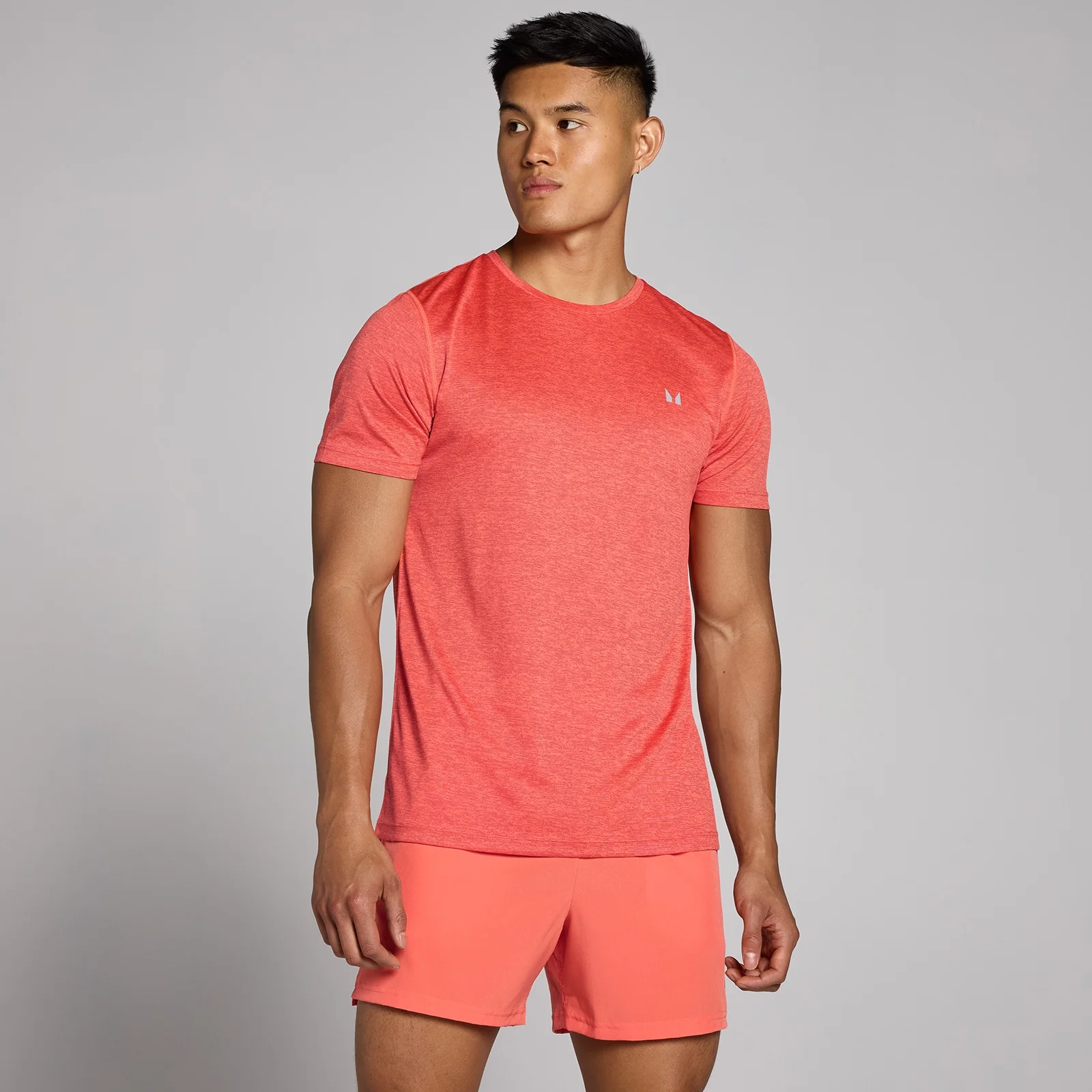MP Tempo Marl T-shirt til mænd − Coral Red - XS Billede 1