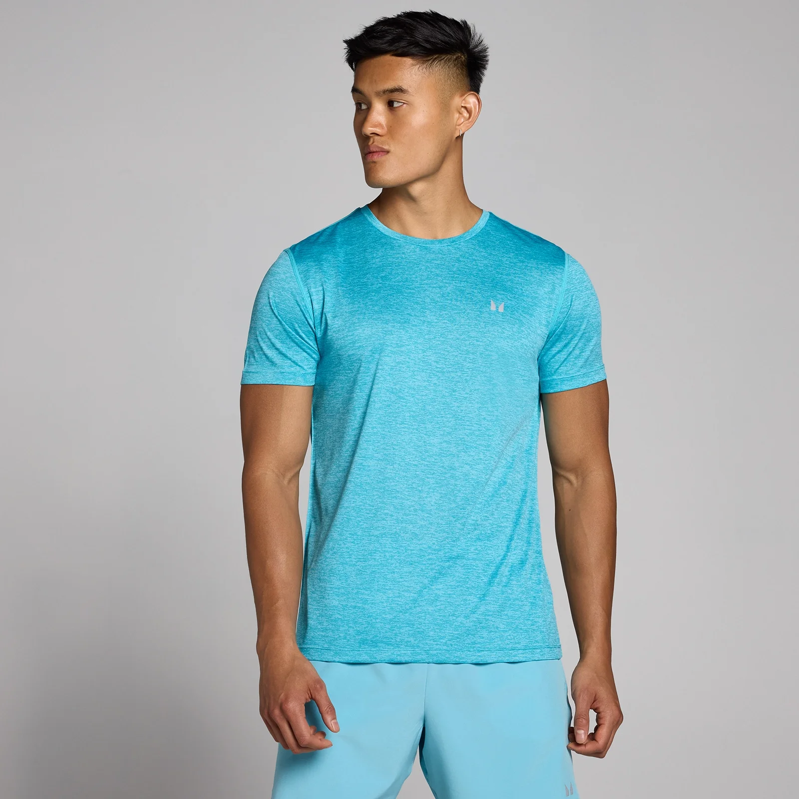 MP Tempo Marl T-Shirt til mænd − Cyan - M Billede 1