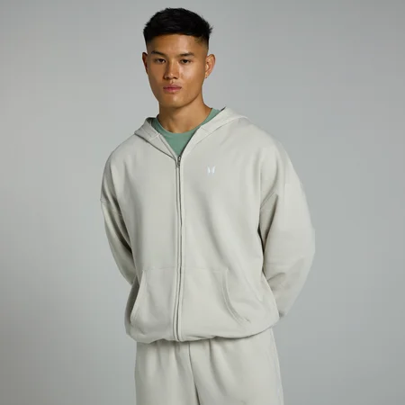 MP Tempo Zip Through Hoodie til mænd – Ash