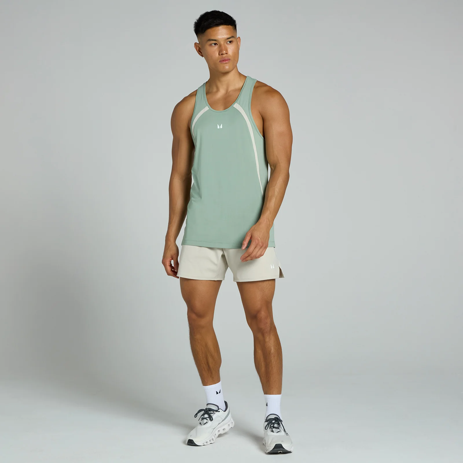 MP Tempo Panel Stringer til mænd – Pale Green - S Billede 1