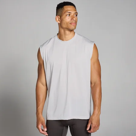 MP Tempo Oversized Mesh Training Tank til mænd – Soft Grey