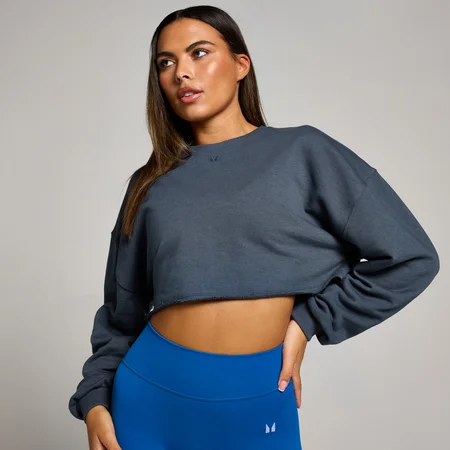MP Tempo Slouchy Cropped Long Sleeve Top til kvinder − Midnight