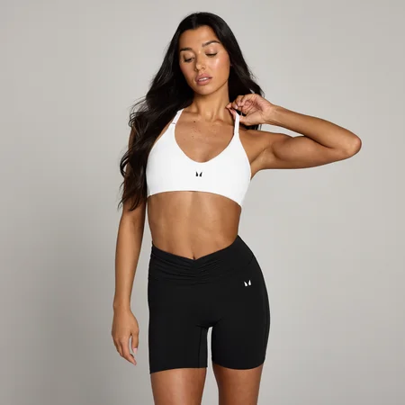 MP Tempo Halterneck Open Back Sports Bra til kvinder – Hvid