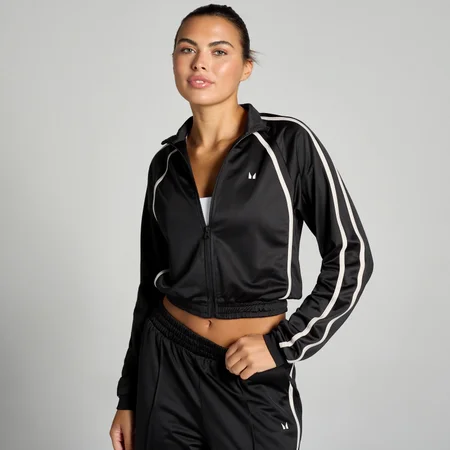MP Tricot Track Jacket til kvinder – Sort/Hvid