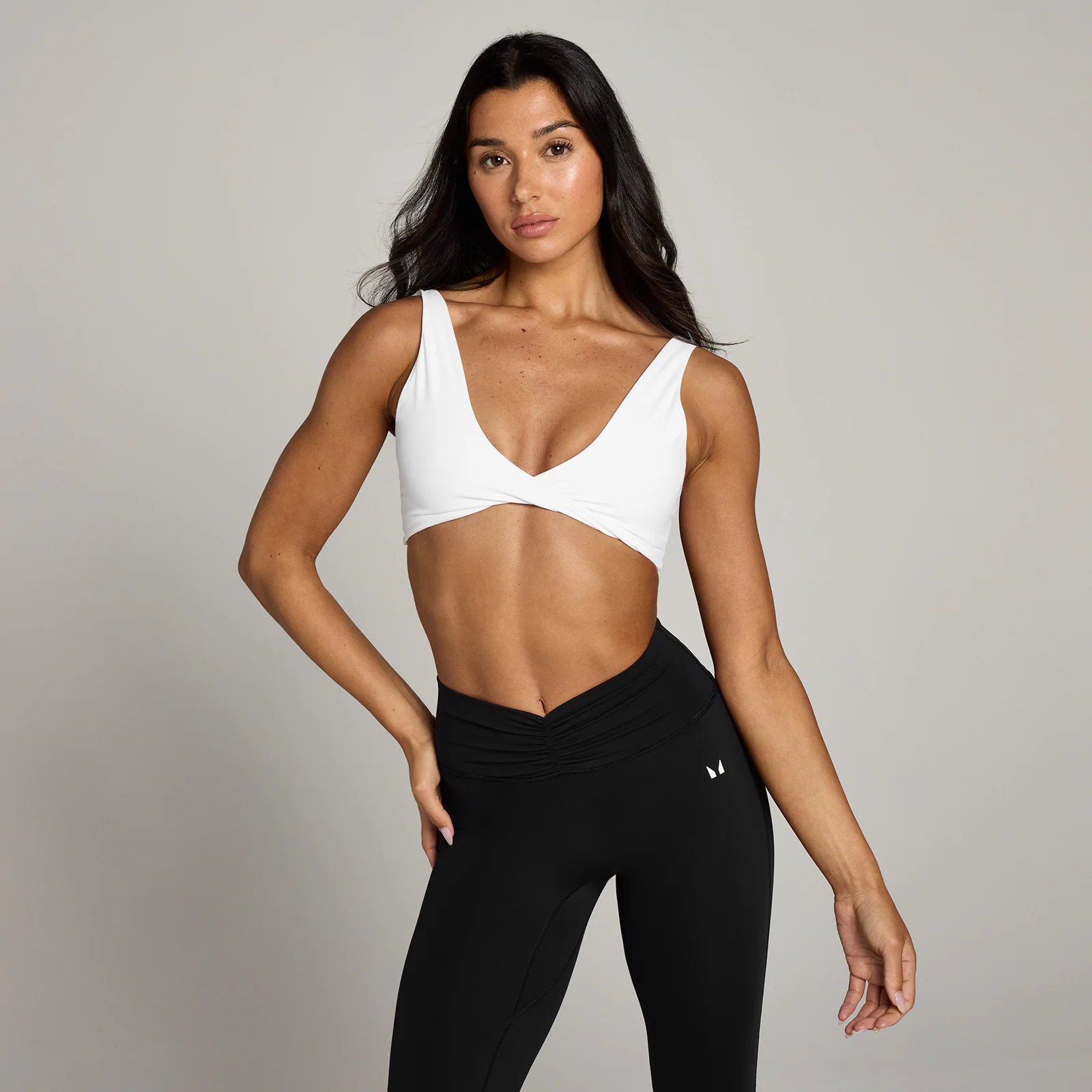 MP Tempo Twist Front Sports Bra til kvinder – Hvid - XS Billede 1