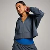 MP Tempo Cropped Zip Through Hoodie til kvinder – Midnight