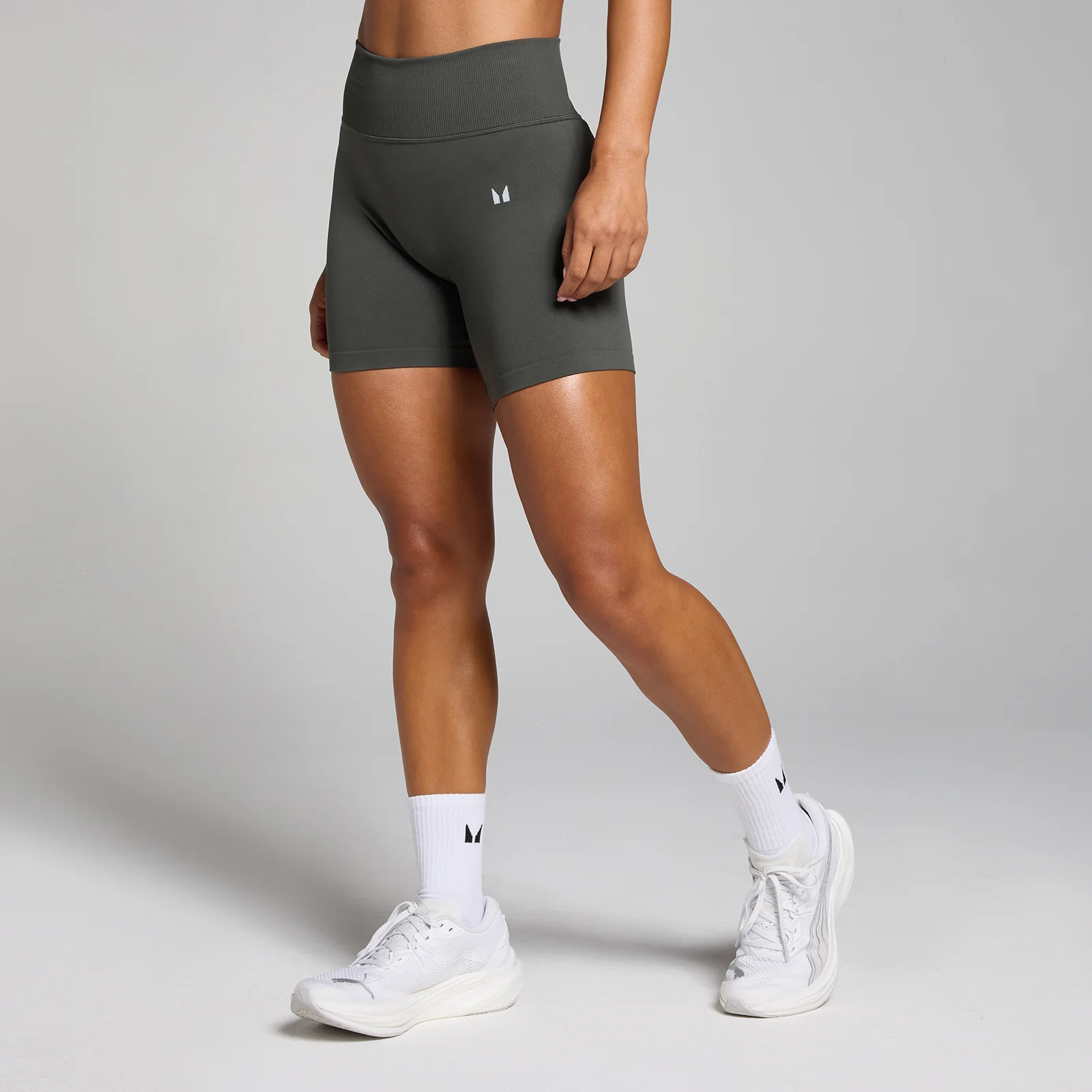 MP Tempo Mid-Rise Seamless Shorts til kvinder – Night Grey - XS Billede 1