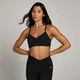 MP Tempo Ruched Front Sports Bra til kvinder – Sort