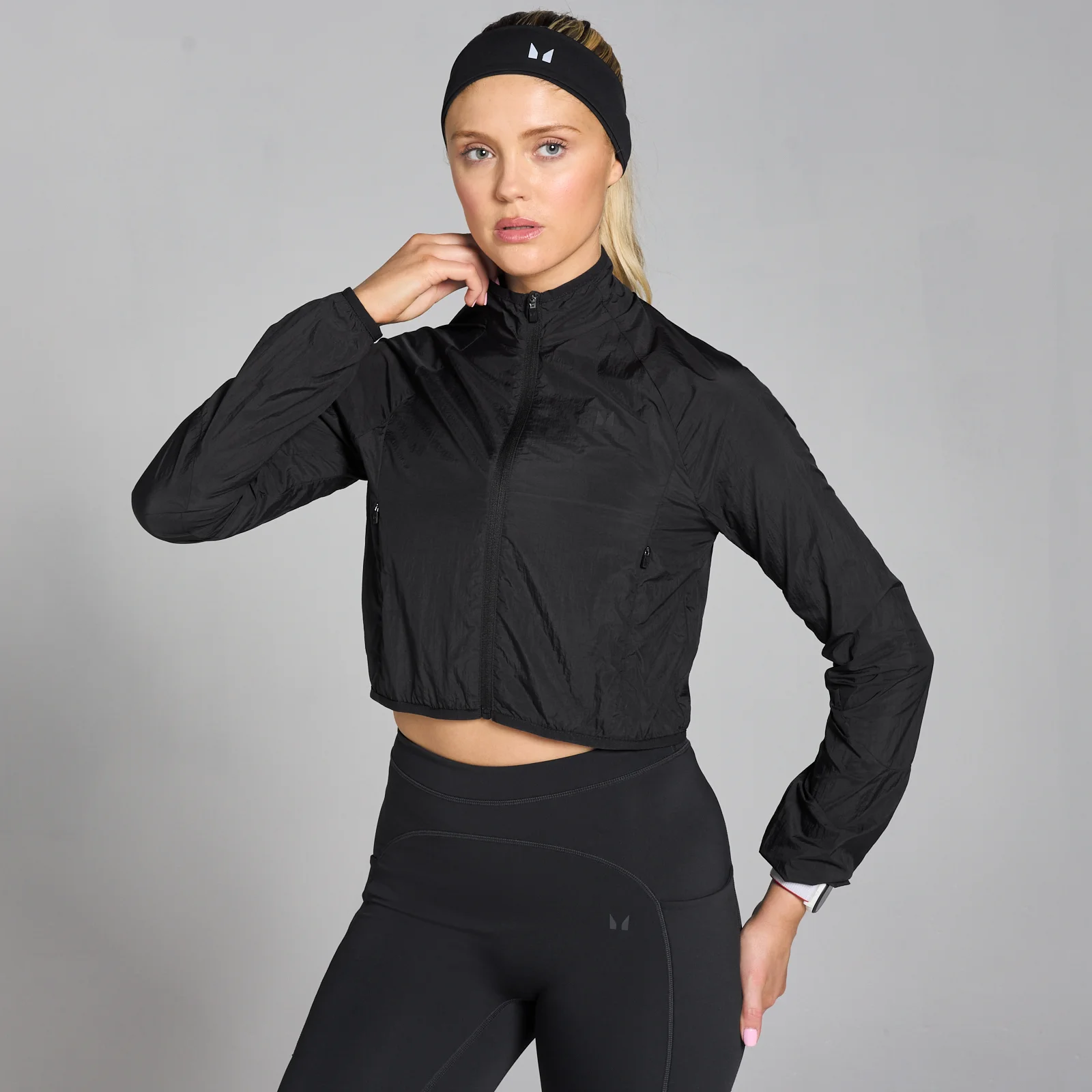 MP Velocity Slim Fit Cropped Windbreaker til kvinder – Sort - S Billede 1