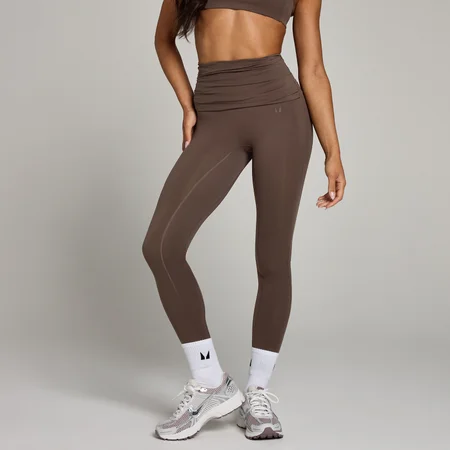 MP Studio Fold Over Legging til kvinder – Chokolade