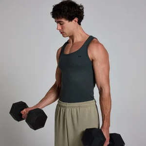 MP Men's Lift Ribbed Muscle Fit Tank - Washed Black - Size M