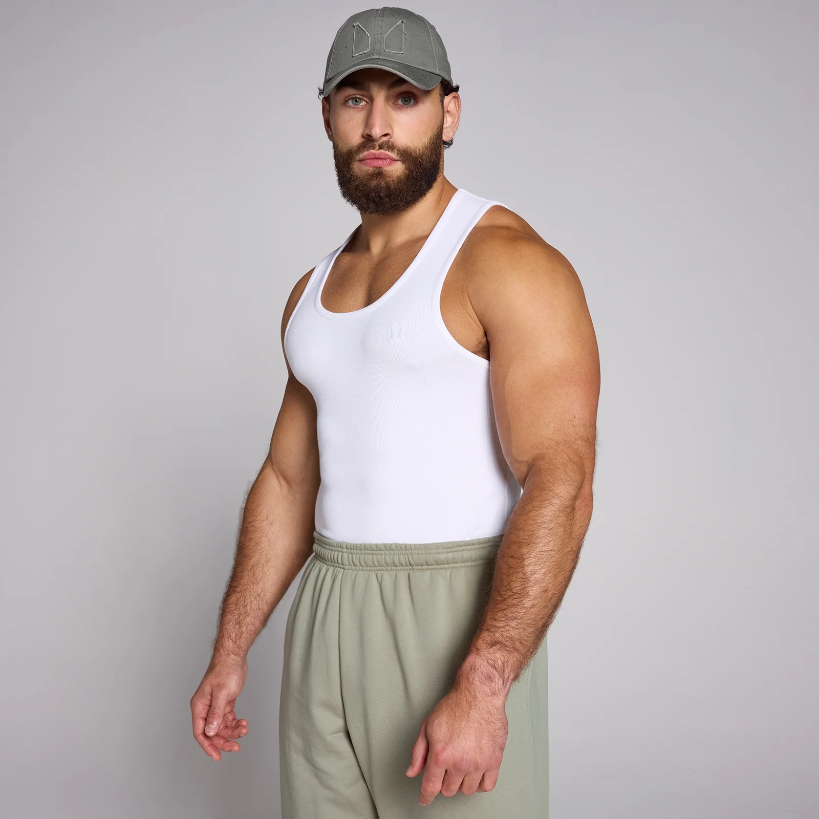 MP Men's Lift Ribbed Muscle Fit Tank - White - XS Billede 1