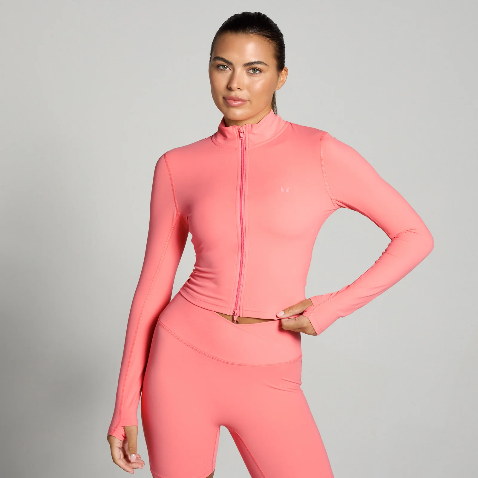 MP Tempo Cropped Jacket til kvinder – Coral Pink - XS Billede 1