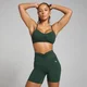 MP Tempo Ruched Front Sports Bra til kvinder – Dark Emerald