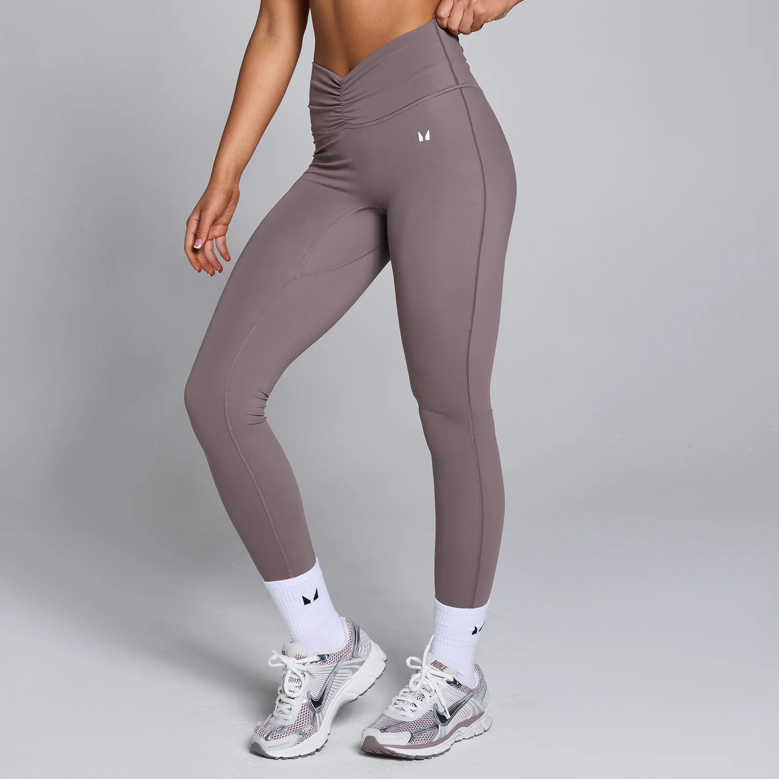 MP Tempo Ruched Front Leggings til kvinder – Mocha - L Billede 1
