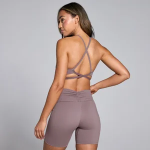 MP Tempo Strappy Back Sports Bra til kvinder – Mocha - Size XL