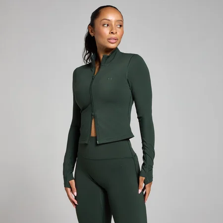 MP Tempo Cropped Jacket til kvinder – Dark Emerald