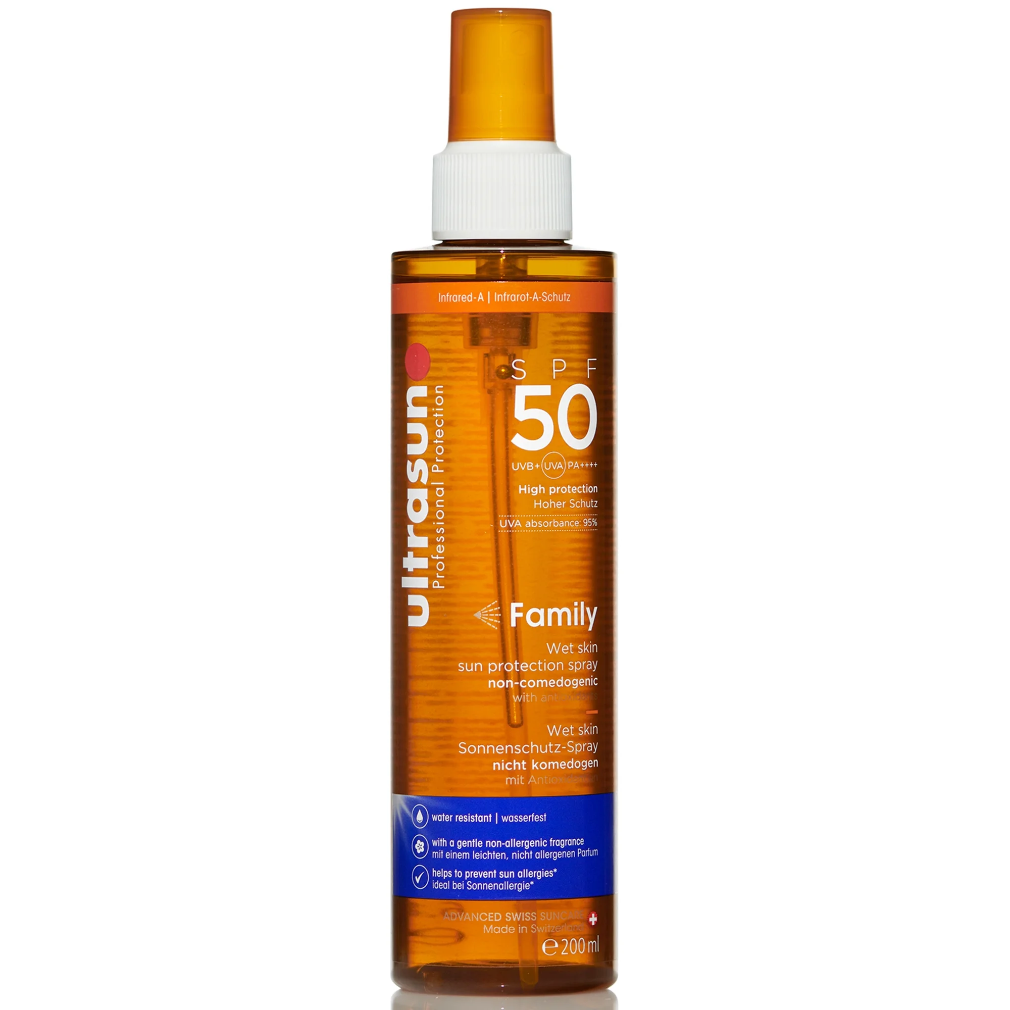 Ultrasun Family Wet Skin Spray SPF50 200ml Billede 1