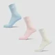 MP Unisex Crew Socks (pakke med tre) − Bomuld/Baby Pink/Baby Blue