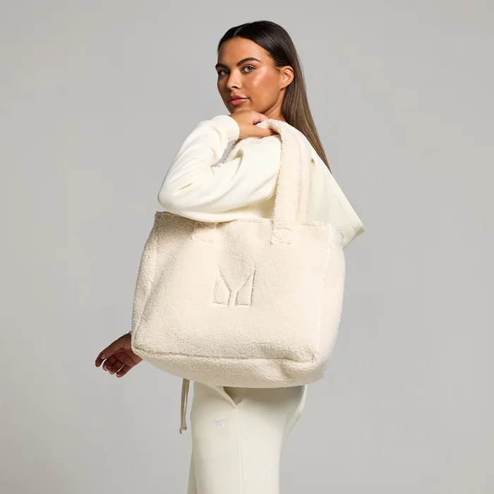 MP Borg Padded Tote − Soft Cream