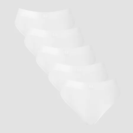 MP Mid Rise Thong til kvinder (pakke med 5) − Hvid