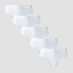 MP Mid Rise Bikini Brief til kvinder (pakke med 5) − Hvid - Size M