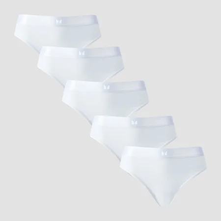 MP Mid Rise Bikini Brief til kvinder (pakke med 5) − Hvid