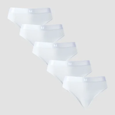 MP Mid Rise Bikini Brief til kvinder (pakke med 5) − Hvid - M Billede 6