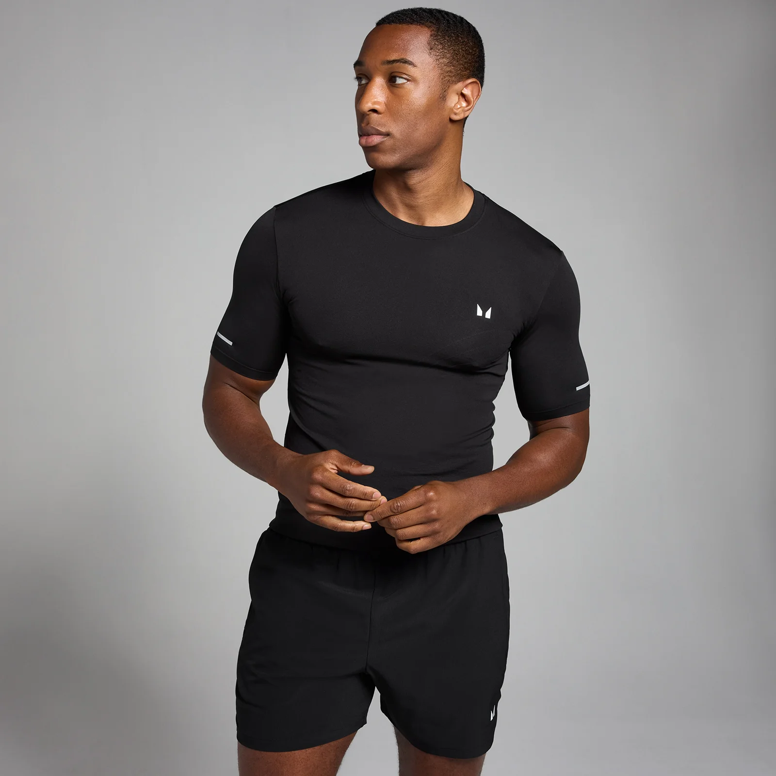MP Active Seamless Printed T-shirt til mænd − Sort - XS Billede 1