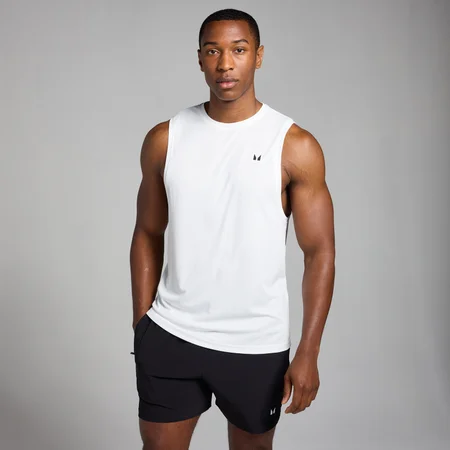 MP Active Grid Training Tank Top til mænd – Hvid