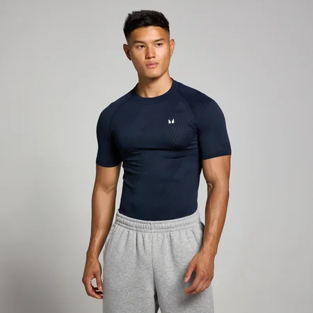 MP Tempo Pillar Graphic Seamless T-shirt til mænd – Navy