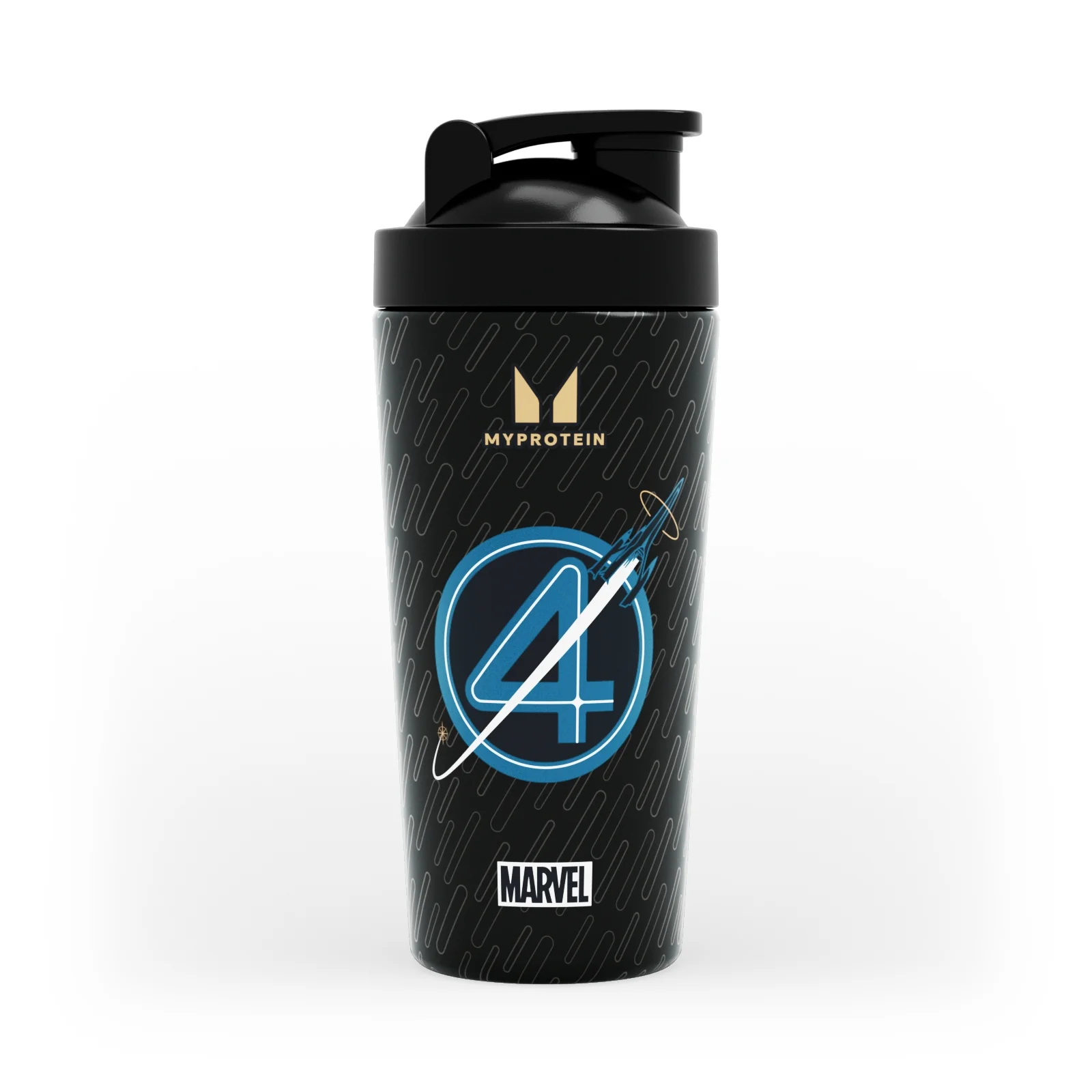 Myprotein Fantastic Four Metal Shaker – Sort Billede 1