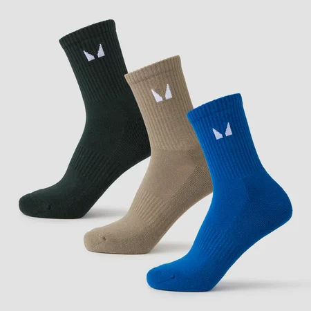MP Unisex Crew Socks (pakke med tre) – Earth Multipack