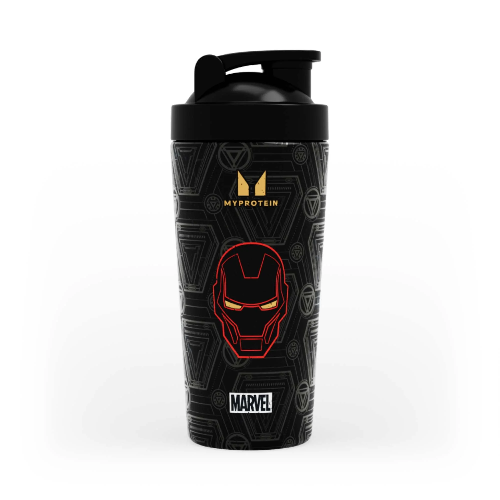Myprotein Iron Man Recycled Metal Shaker – Sort Billede 1