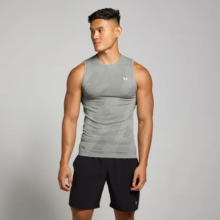 MP Tempo Pillar Graphic Seamless Tank til mænd – Storm