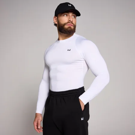 MP Training Long Sleeve Baselayer til mænd – Hvid