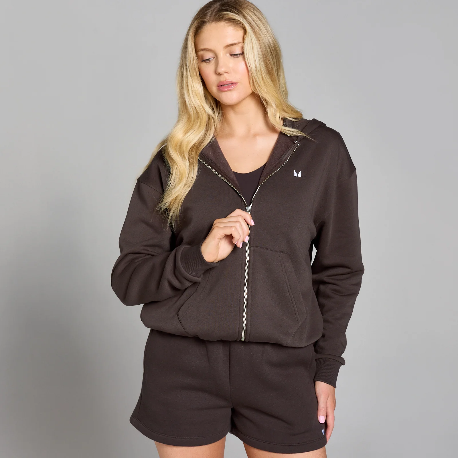 MP Basics Zip Through Hoodie til kvinder – Chokolade - XS Billede 1