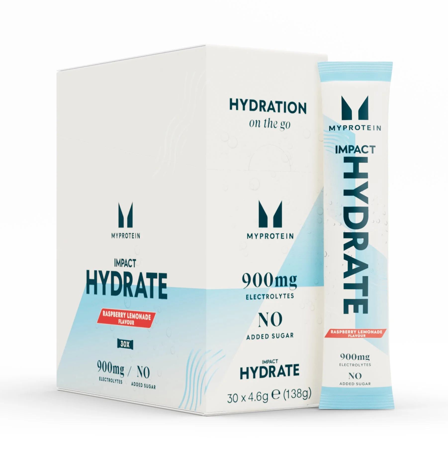 Impact Hydrate | Stick Packs - 4.6g x 30servings - Hindbær Lemonade Billede 1