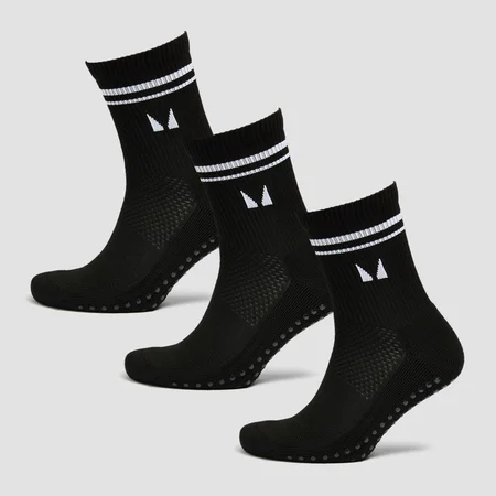 MP Pilates Socks (pakke med tre) − Sort