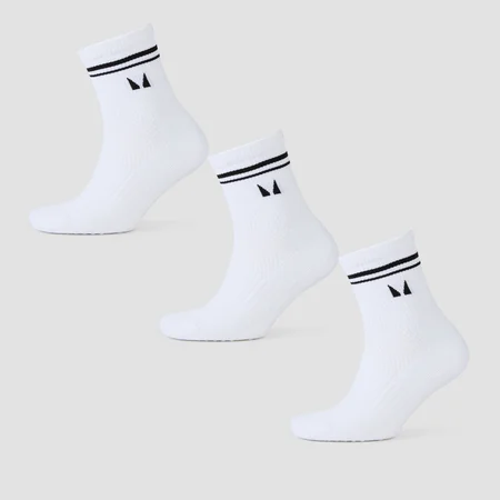 MP Pilates Socks (pakke med 3) − Hvid