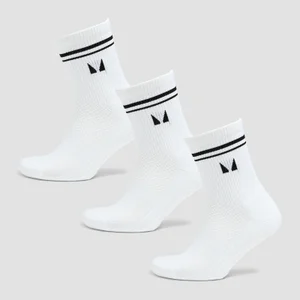 MP Pilates Socks (pakke med 3) − Hvid - Size UK 2-5