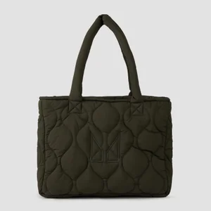 MP Quilted Padded Tote Bag − Forest Green - Colour Forest Green