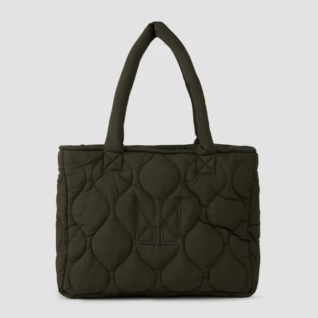MP Quilted Padded Tote Bag − Forest Green