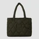 MP Quilted Padded Tote Bag − Forest Green