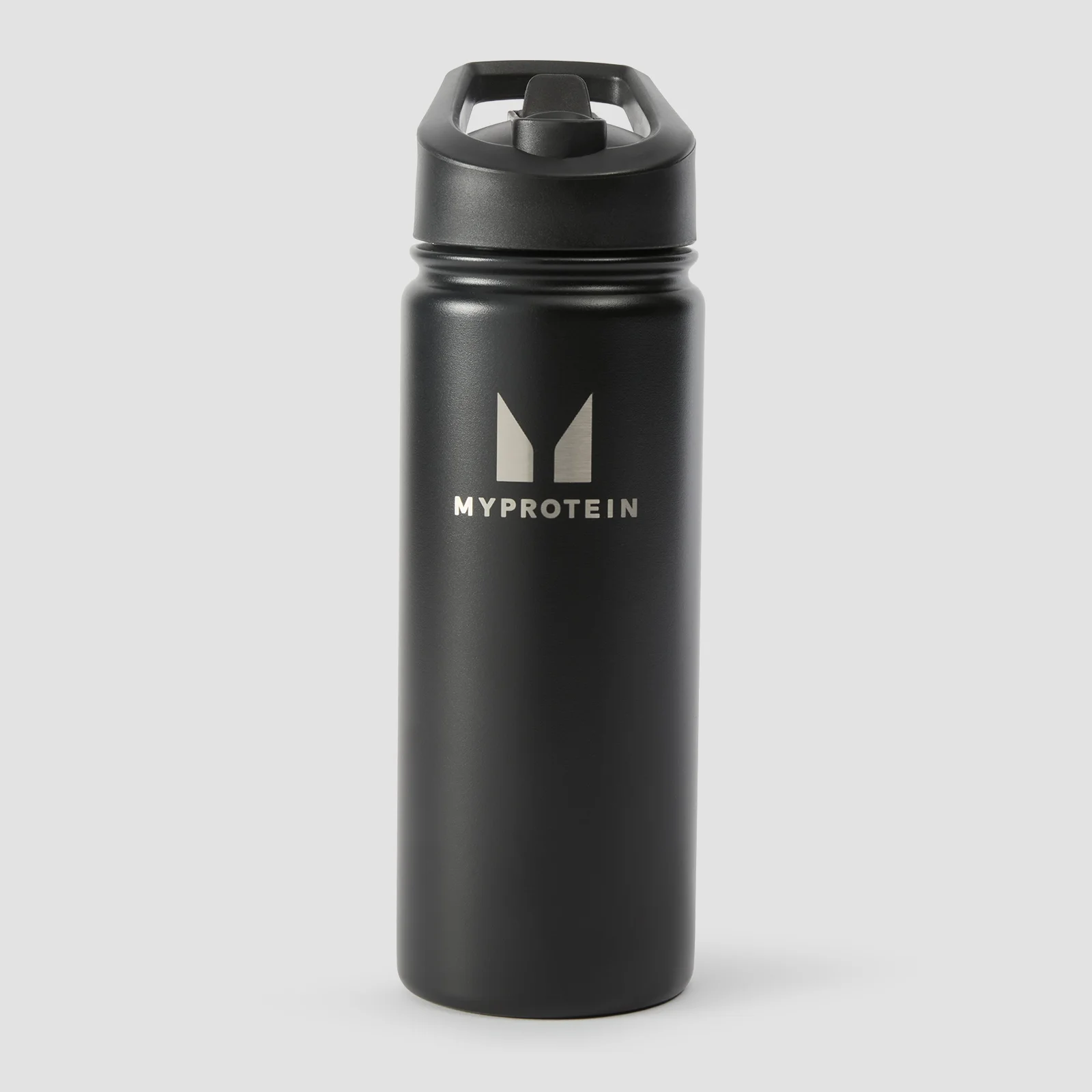 Myprotein Recycled Metal Flip Straw Bottle 500ml – Sort Billede 1