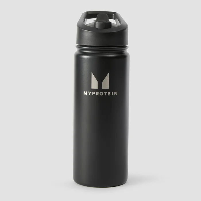 Myprotein Recycled Metal Flip Straw Bottle 500ml – Sort