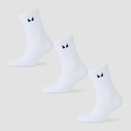 MP Running Socks (pakke med tre) − Hvid